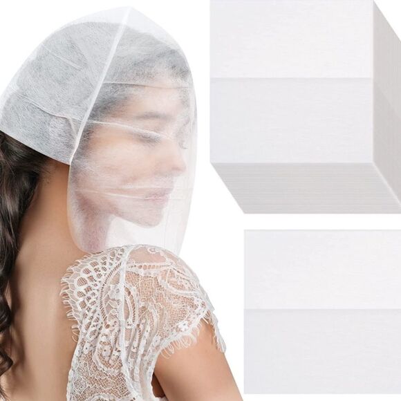 NWT Wool + Pepper Co. Single Use Disposable Makeup Protector Hood- 50 qty - Picture 2 of 4